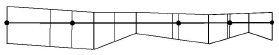 Reach from 1D river coordinates point of view with interpolated river widths